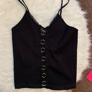 Black top - cute accents 💌